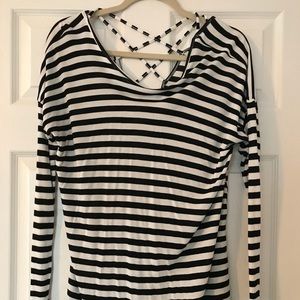 Hollister Black and White striped shirt